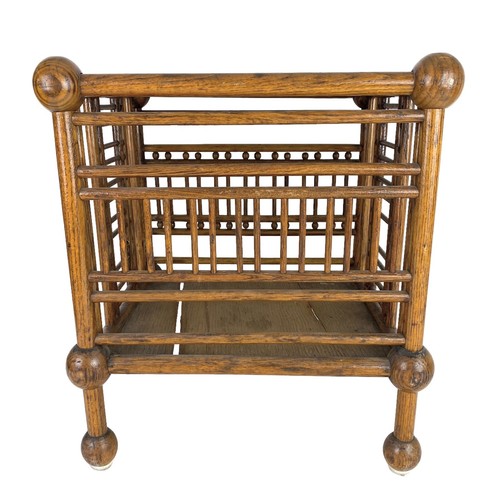 Antique Ball And Stick Fretwork Oak Footstool Victorian Flip Open Top - Picture 5 of 10