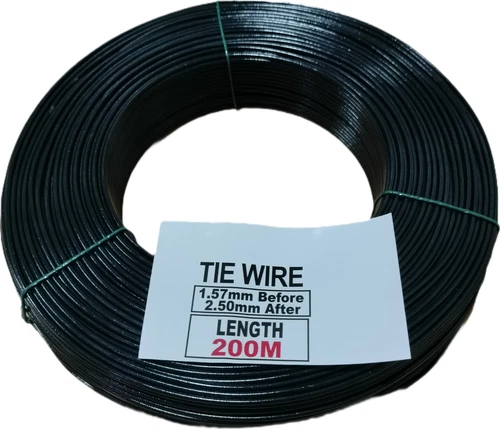 PVC coated 1.57 to 2.5mm fencing fence fasten Fence Tie Wire 200m roll GAL black - Picture 2 of 6