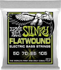 Regular Slinky Flatwound Bass Guitar Strings, 50-105 Gauge (P02812)