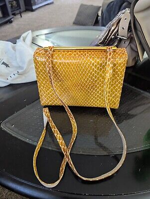 Stuart Weitzman Yellow Snake Skin Purse | eBay Stuart Weitzman Yellow Snake Skin Purse | eBay