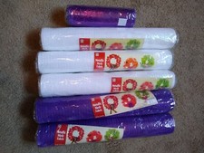 Lot 5 Rolls 21"x10 yds Deco Mesh Purple White Wedding Craft Easter 1 small roll