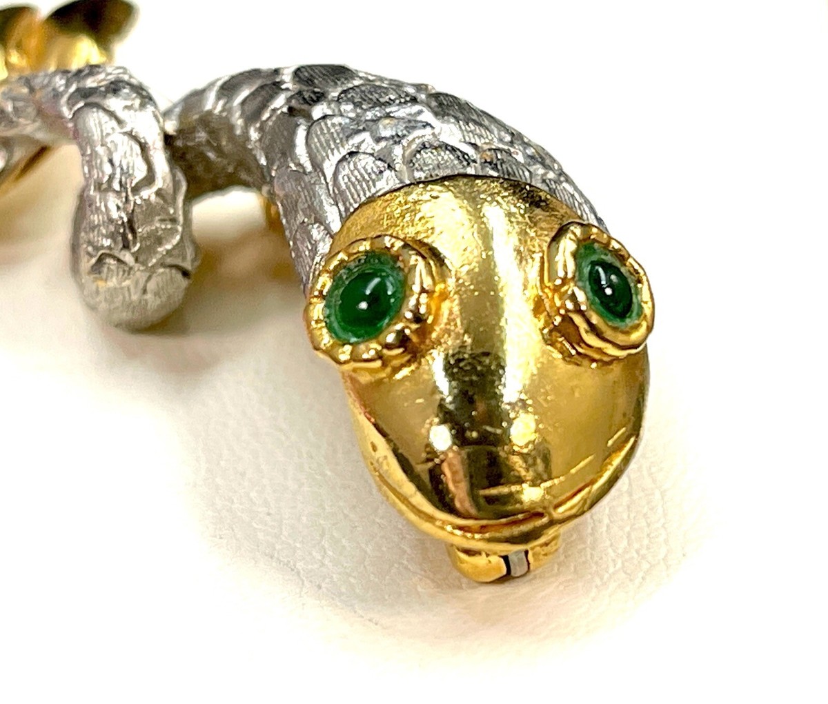 1960'S COUTURE KENNETH JAY LANE KJL GOLD PLATED FANTASY SMILING