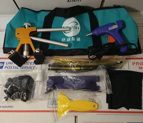 45pcs Paintless Dent Repair Tool Dent Puller Kit, Adjustable Width, Pops GLISTON