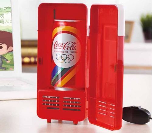 USB Mini PC Fridge Refrigerator Portable Small Drink Cans Beverage Cooler Warmer - Picture 6 of 9