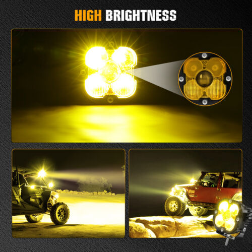 2X Láser LED Barra de Luz de Trabajo Punto Vainas de Inundación Offroad Conducción Lámpara antiniebla UTV ATV 4x4 - Imagen 6 de 12