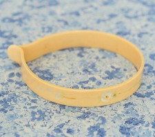 Vintage Baby Carriage Blanket Celluloid Clip Hand Painted Flowers