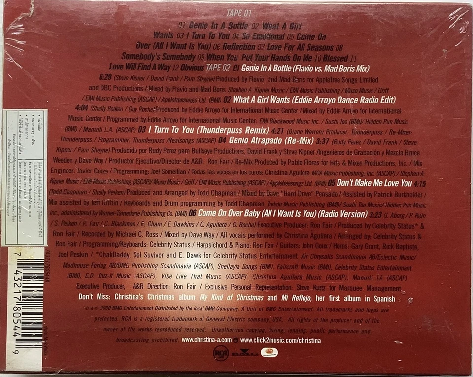 Christina Aguilera Debut Special Edition Org. Thai Edition Double Cassette Seal - Image 2 of 2