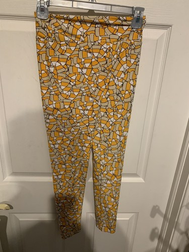 LuLaRoe Halloween Leggings Orange White 