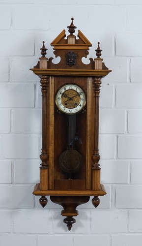 Lenzkirch Nussbaum Regulator Freischwinger Halbstundenschlag 1.61935 um 1905 RAR - Picture 2 of 12