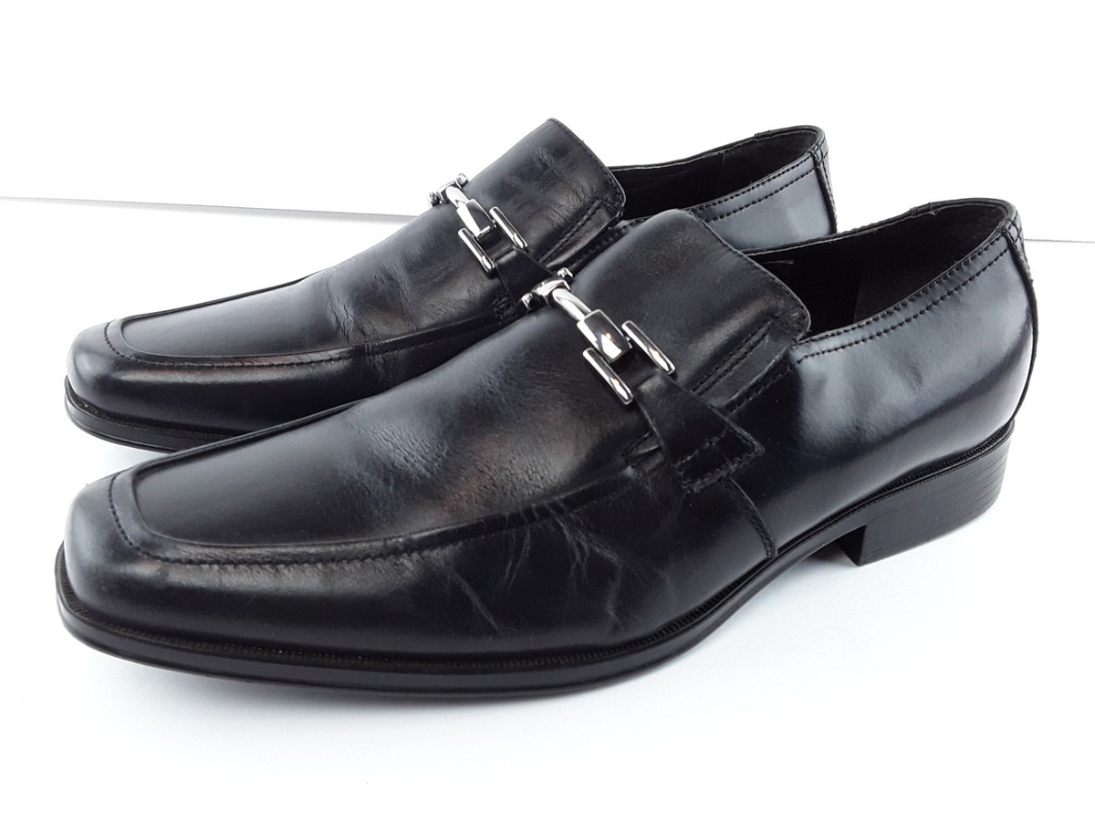 Robert Wayne Black Leather Slip-On Loafers Robert Wayne Men main image 3