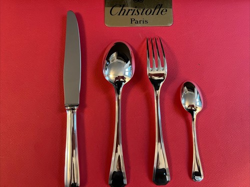 SET MENAGERE 24 PIÈCES CHRISTOFLE AMERICA TRÈS BEL ÉTAT MÉTAL ARGENTÉ N2. - Picture 9 of 10