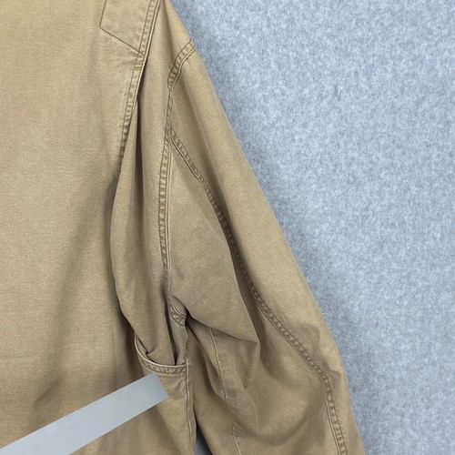 Vintage Abercrombie Fitch Coat Mens Large Tan 90s Chore Safari Hunting Lined - Picture 8 of 13