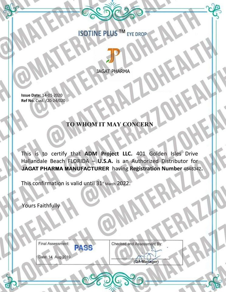 Eye Drops ISOTINE Plus Organic Herbal USA Official Cataract - Foto 4