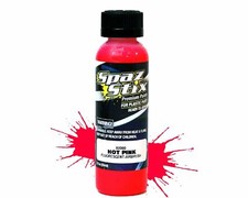 Spaz Stix - Hot Pink Fluorescent Airbrush Ready Paint, 2oz Bottle