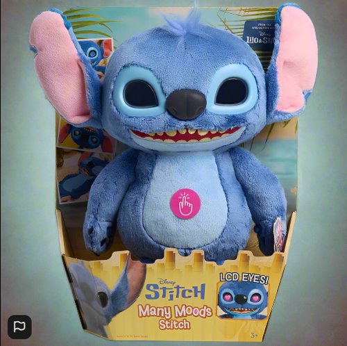 Disney Stitch Many Moods Stitch 35cm Interactive Plush Soft Toy with 50 Sounds - Picture 14 of 20