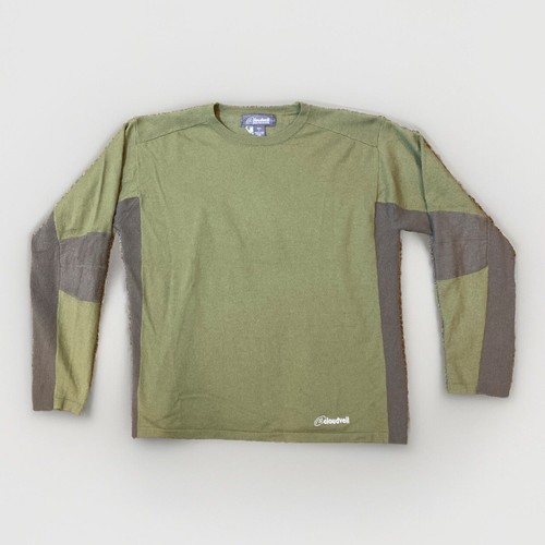 Cloudveil Men's Sweater Wool Blend Long Sleeve Crew Neck Large Green