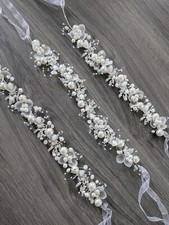 3pc Elegant Romantic Decorative Headband With Pearls Flowers, Forest...