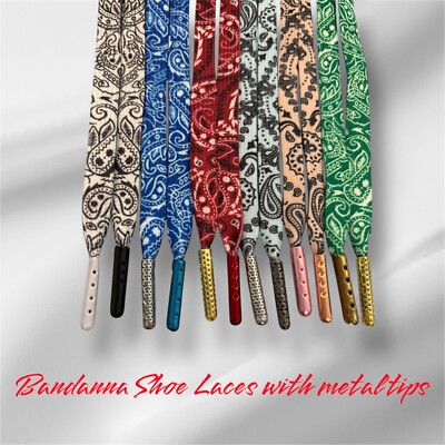Stylish Strings: Bandanna Shoe Laces Pick your color. 45'' long