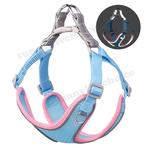 Dog Outdoor Walking Harness Leash Pet Cat Adjustable Breathable Reflective Vest - Picture 12 of 17