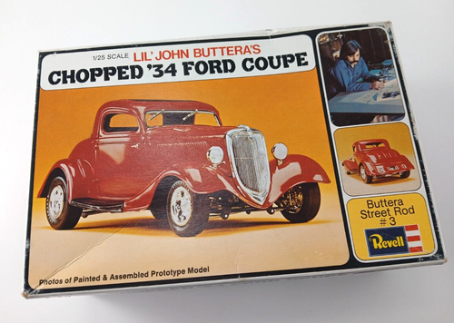 1976 Revell Lil John Buttera's CHOPPED '34 FORD COUPE Plastic Model Kit COMPLETE - Picture 12 of 16