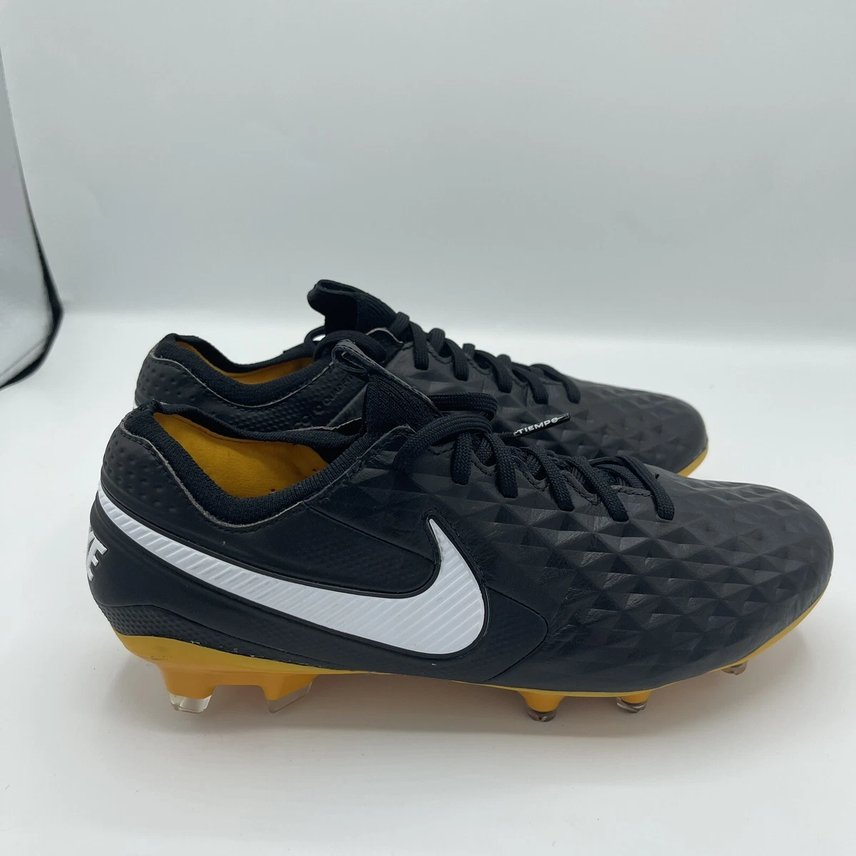 Men s Nike Tiempo Legend 8 Elite Tech Craft FG Black Pro Gold