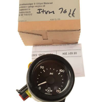 VDO Oil Pressure Ocean Link Easy Connect Marine 2-1/4'' Black Dial & Bezel Diesel