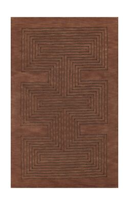 Momeni Simba Wool Hand Tufted Contemporary Indoor Area Rug, Copper 3 6 x 5