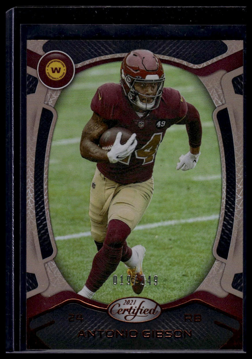 2021 Panini Certified #62 Antonio Gibson Mirror Bronze #/249