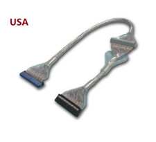 PTC 24inch Ultra ATA 33/100/133 Dual IDE 40-Pin 80-Wire Clear Round Cable