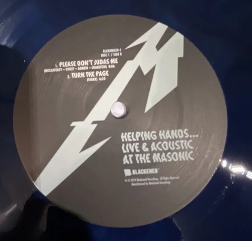 METALLICA original 140 gram blue Vinyl 2LP Helping Hands..Live & Acoustic (2019) - Imagen 8 de 10
