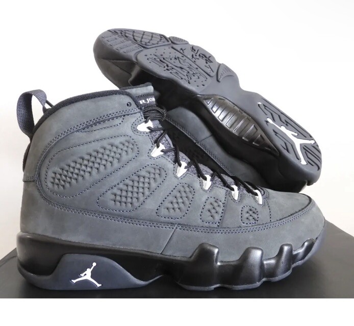 NIKE AIR JORDAN IX RETRO ANTHRACITE SZ 302370-013 Damaged