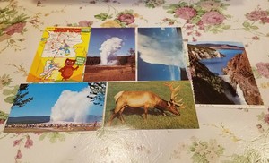 Lot-of-6-Vintage-Yellowstone-National-Park-Post-Cards-1970s