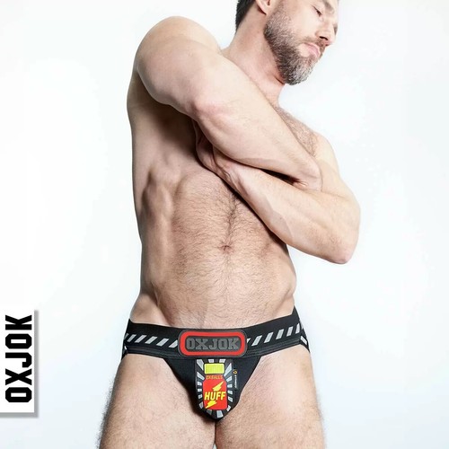 Oxballs Popperjock 3D Rubber Huffer Jock Strap SCHWARZ/ROT Herren Reizwäsche - Bild 4 von 13