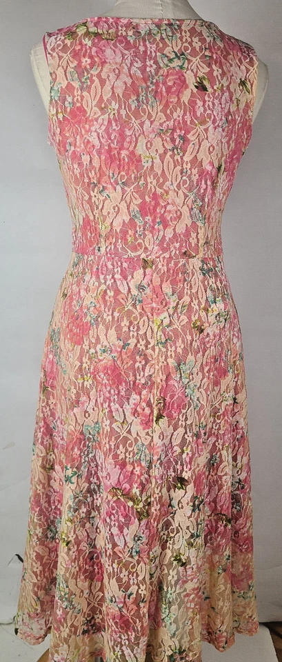 Vestido Perceptions Floral Encaje Cóctel Fiesta Talla Pequeña Foto 3 de 4