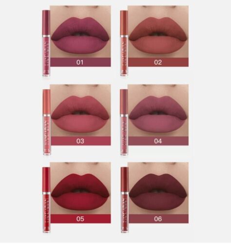 6Pcs Matte Lipstick Set Waterproof Long Lasting Make Up Lipstick Beauty Cosmetic - Picture 9 of 11