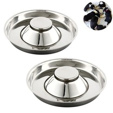 Stainless Steel Puppy Weaning Bowls Cat Food Water Dishes for Multiple Pets