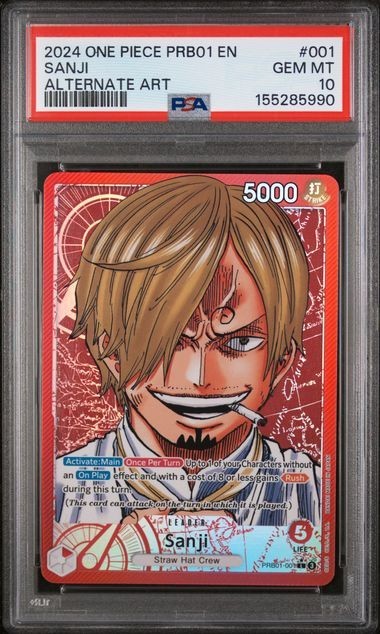 Sanji (PRB01-001) (Alternate Art) PRB01-001 Premium Booster -The Best- PSA 10