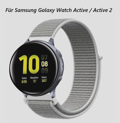 STRAP-IT Nylonarmband Grau für Samsung Galaxy Watch Active / Active 2