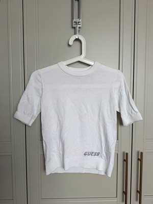 Guess Kurzarmpullover Gr. XS / 34, Weiß, Weiches Material