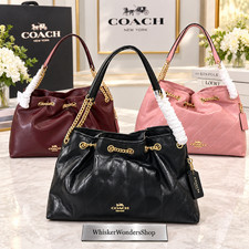 COACH CDR00 Evelyn Shoulder Bag Quilting Leather Medium Purse Handbag New