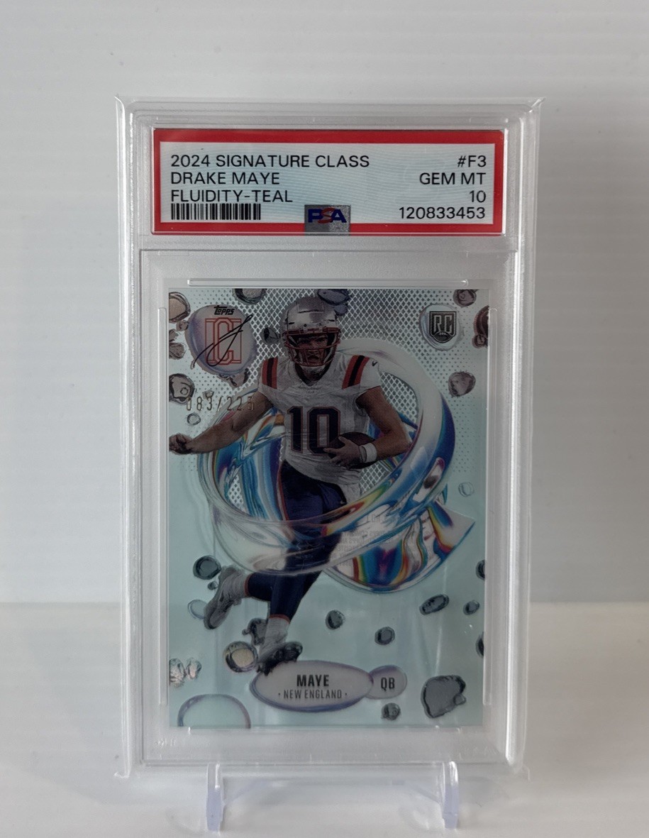 Drake Maye Topps Signature Class Fluidity #F3 Teal