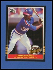 1985 Donruss Highlights #24 Oddibe McDowell Baseball Card