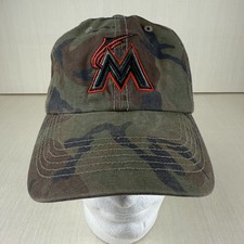 Miami Marlins 47 Brand Camouflage Camo Strapback Adjustable Hat Cap MLB