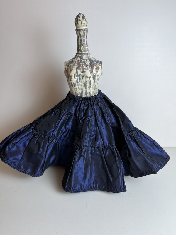 Vintage Dark Blue Taffeta Skirt Or Crinoline For Mme. Alex. Cissy Doll 1950s