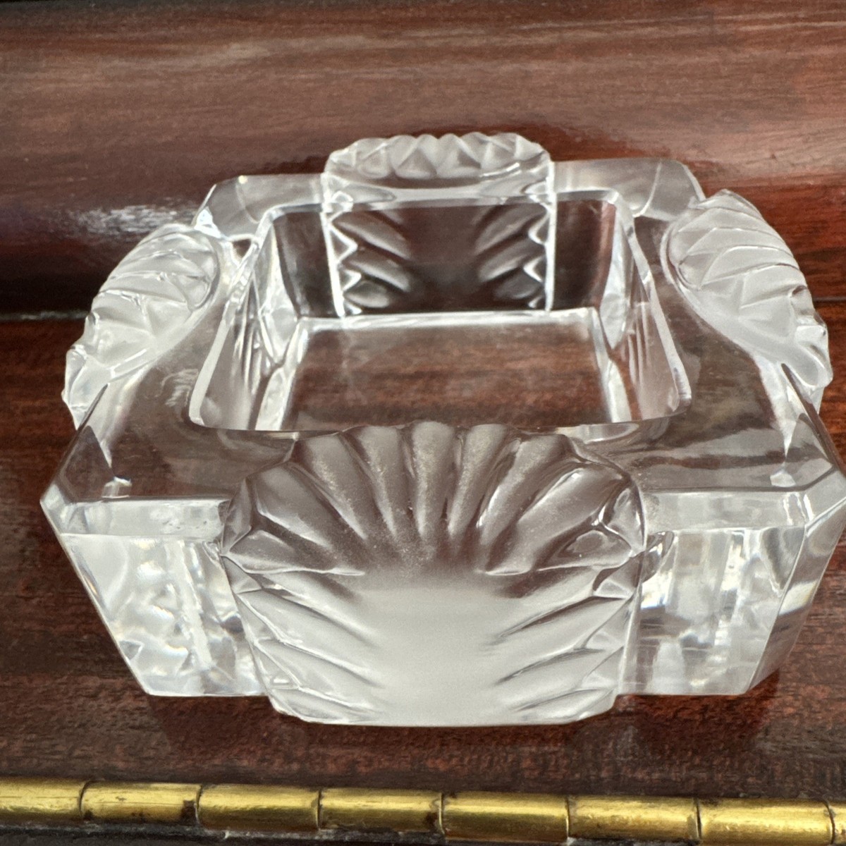 工芸品 VINTAGE LALIQUE Vintage Lalique France Crystal Corfu Ashtray Art Deco Style | eBay