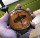 Vintage Antique Tractor Trailer Tin Litho Non Porcelain Thermometer Sign Gas Oil — photo 4