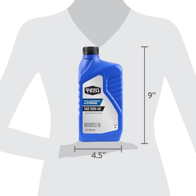 Full Synthetic 10W-40 Motorcycle Oil 3 Pack 4-Stroke Engine Protection High RPM