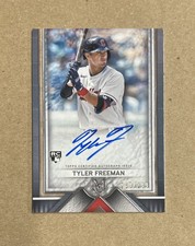 2023 Museum Collection Baseball Tyler Freeman Rookie Autograph Card #’d /299. rookie card picture