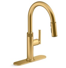 Kohler Lathe Pull-down Kitchen Faucet - Gold R31627-2MB