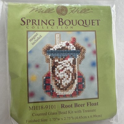 MILL HILL Spring Bouquet Glass Bead Stitch Kit ROOT BEER FLOAT MH18-9101